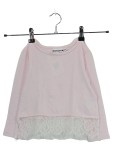 Vorschaubild 1 von STOP+GO Langarmshirt Gr. 92/98 Rosa Spitze Mädchen Shirt Oberteil Viskose Mix
