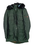 Vorschaubild 1 von Damen Parka Jacke Winterjacke Mantel Kapuze Fell Oliv Gr. 36/S