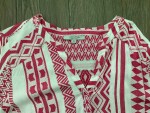 Vorschaubild 4 von Damen Tunika Bluse Gr. 42 XL Pink Weiß Ethno Boho Viskose