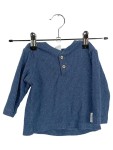 Vorschaubild 1 von Baby Langarmshirt Gr. 68 Blau Rippstrick Henley Knöpfe