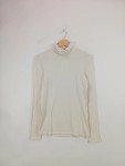 Vorschaubild 2 von Pullover Damen Beige Gr. 38/M Baumwolle Uni Basic Langarm Freizeit