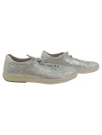 Vorschaubild 1 von Damen Sneaker Low Silber Metallic Gr. 40 Leder Schnürung