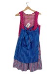 Vorschaubild 1 von Trachtenkleid Damen Gr. 40 Pink Blau Kariert Schürze