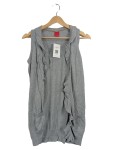 Vorschaubild 1 von Pullunder Damen Gr. 38/M Grau Viskose Uni Casual Ärmellos Freizeit