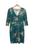 Vorschaubild 1 von Damen Wickelkleid Blumenmuster Grün Gr. M Viskose