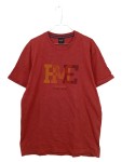 Vorschaubild 1 von T-Shirt Herren Rot Gr. 52/L Baumwolle Logo-Print Casual Kurzarm
