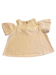 Vorschaubild 2 von Bluse Kinder Gr. 122 Weiß Uni Feminin Kurzarm Freizeit Frühjahr/Sommer