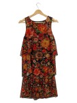 Vorschaubild 1 von Damen Sommerkleid Blumenmuster Gr. XS Mehrfarbig Volants