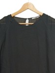 Vorschaubild 2 von Jeanskleid Damen Schwarz Gr. 38/M Polyester Uni Elegant Alltag Raffungen