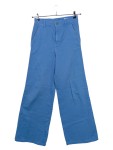 Vorschaubild 1 von Stoffhose Damen Gr. 34 Blau Baumwolle Elasthan Uni Casual Knopf L30
