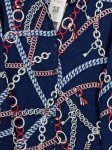Vorschaubild 3 von TAIFUN Damen Bluse 44;XXL Blau Kettenmuster Modern Viskose Langarm