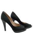 Vorschaubild 1 von Pumps Damen Gr. 39 Schwarz Wildleder Slip-On 11.5 cm Elegant Uni