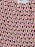 Vorschaubild 3 von Bluse Damen Gr. 46/3XL Rosa Viskose Geometrisch Modern Kurzarm