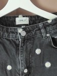 Vorschaubild 7 von Mom Jeans Damen Gr. 34 Schwarz Blumenmuster Casual High Waist