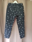 Vorschaubild 2 von Mom Jeans Damen Gr. 34 Schwarz Blumenmuster Casual High Waist