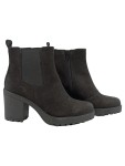 Vorschaubild 1 von Damen Chelsea Boots Stiefelette Schwarz Gr. 36 Blockabsatz