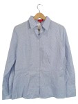 Vorschaubild 1 von Hemdbluse Damen Gr. 38/M Blau Baumwolle Kariert Business Langarm Büro Knopf
