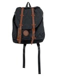 Vorschaubild 1 von Rucksack Schwarz Canvas Lederriemen Vintage Style Daypack 40x30cm