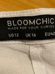 Vorschaubild 5 von Damen Bluse Gr. 42 Weiß Geometrisches Muster Casual Shirt