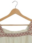 Vorschaubild 2 von Damen Bluse Gr. 44 XXL Beige Stickerei Feminin Kurzarm