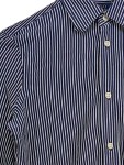Vorschaubild 3 von Bluse Damen Hemd Gestreift Blau Gr. 34 XS Logo Baumwolle