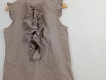 Vorschaubild 3 von Damen Bluse ärmellos Rüschen Beige Gr. 38/M Feminin