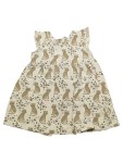 Vorschaubild 1 von Baby Mädchen Kleid Leoparden Gr. 62 Beige Baumwolle