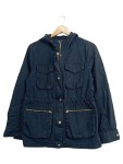 Vorschaubild 1 von Parka Damen Blau Gr. 38/M Baumwolle Uni Casual Freizeit Kapuze