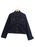 Vorschaubild 1 von Damen Jeansjacke Schwarz Gr. M Kontrastnähte Casual