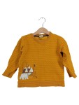 Vorschaubild 1 von Kinder Pullover Gr. 98 Gelb Eisbär Fuchs Motiv Bio Baumwolle Sweatshirt