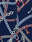 Vorschaubild 4 von TAIFUN Damen Bluse 44;XXL Blau Kettenmuster Modern Viskose Langarm