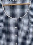 Vorschaubild 4 von Damen Karo Bluse Kurzarm Blau Gr. 36-38 Trachtenstil