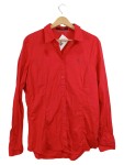 Vorschaubild 1 von Damen Hemdbluse Langarm Rot Gr. M 38 Baumwolle Casual