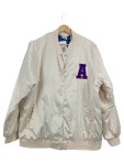 Vorschaubild 1 von Damen Bomberjacke Satin Varsity A-Patch Beige Gr. L