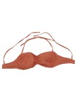 Vorschaubild 1 von Bikini-Oberteil Damen Orange Gr. 40/L Uni Glamourös Ärmellos
