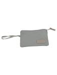 Vorschaubild 1 von Etui Pouch Täschchen Grau Polyamid mit Handschlaufe Lederdetails