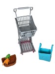 Vorschaubild 1 von Einkaufswagen Kaufladen Spielzubehör Korb Silber