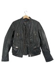 Vorschaubild 1 von Lederjacke Damen Schwarz Gr. 36/S Uni Casual Langarm Freizeit Polyester