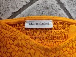 Vorschaubild 5 von Damen Kleid Sommerkleid Spitze Gr. 42 XL Orange Blumen Minikleid