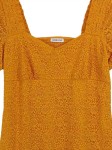 Vorschaubild 2 von Damen Kleid Sommerkleid Spitze Gr. 42 XL Orange Blumen Minikleid