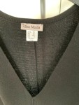 Vorschaubild 6 von Strickkleid Damen Schwarz Gr. 40 Viskose Ärmellos V-Ausschnitt Basic