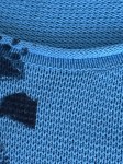 Vorschaubild 3 von Damen Pullover Gr. 44 XXL Blau Blumenmuster Strass Schriftzug Casual