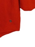 Vorschaubild 2 von Damen Pullover Strickpullover Rippstrick Stehkragen Rot Gr. 46 Baumwolle