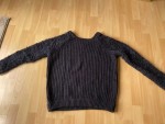 Vorschaubild 2 von Pullover Damen Gr. 42 XL Blau Struktur Strick Rippstrick Winter Casual