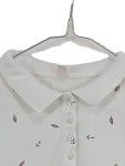 Vorschaubild 2 von Poloshirt Damen Gr. 38 M Weiß Anker Maritim Baumwolle Stretch Kurzarm