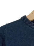 Vorschaubild 2 von Pullover Gr. 98 Blau Baumwolle Elch Stickerei V-Ausschnitt Jungen