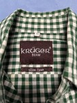 Vorschaubild 5 von Trachtenhemd Herren Hemd Kariert Grün Gr. 44/XS Baumwolle Stickerei