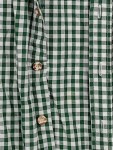 Vorschaubild 3 von Trachtenhemd Herren Hemd Kariert Grün Gr. 44/XS Baumwolle Stickerei