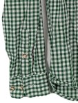 Vorschaubild 2 von Trachtenhemd Herren Hemd Kariert Grün Gr. 44/XS Baumwolle Stickerei