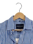 Vorschaubild 3 von Trachtenhemd Herren Kariert Blau Weiß Gr. XS 44 Baumwolle Stickerei